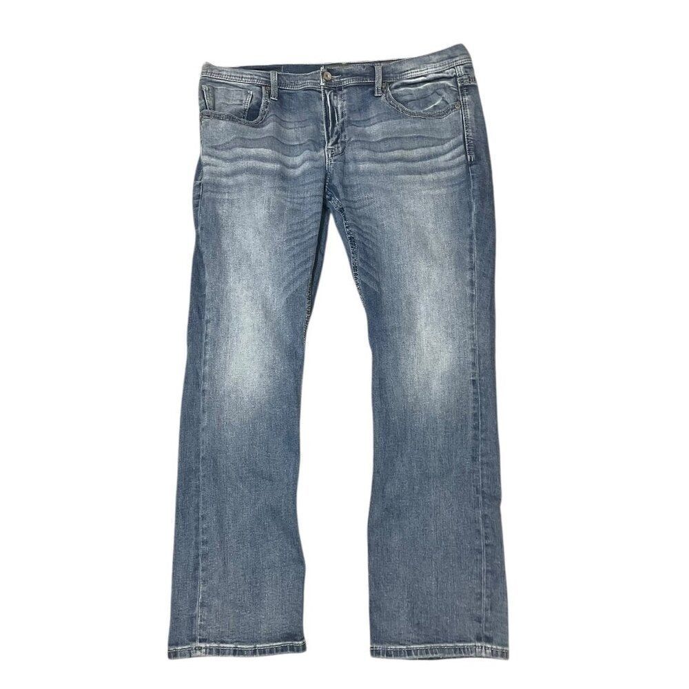 BKE Jake Straight Leg Whiskered Casual Comfort Denim Blue Jeans Men's Sz 40R